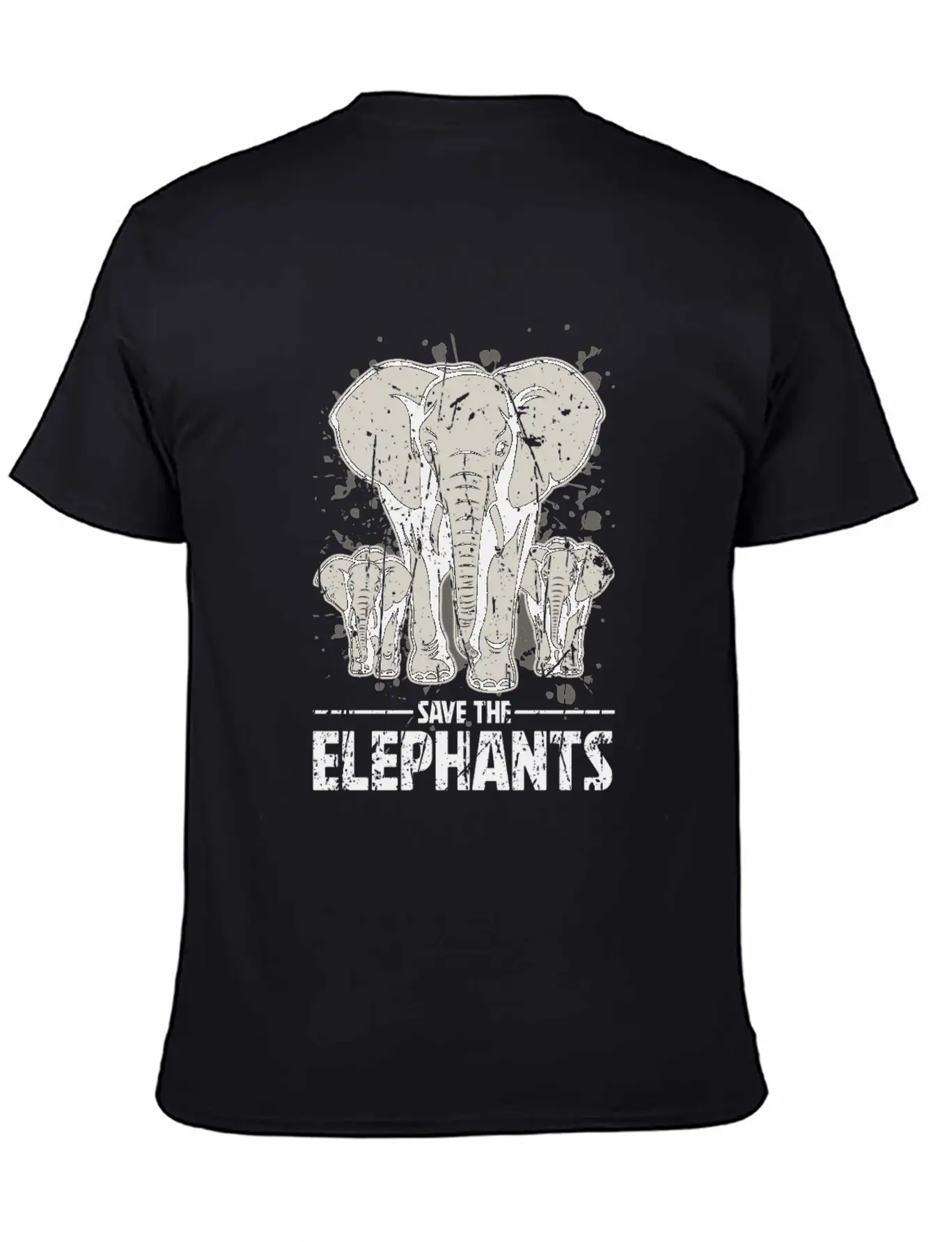Save The Elephants - Elephant Casual Graphic T-Shirt – Simple And Comfortable Daily Wear