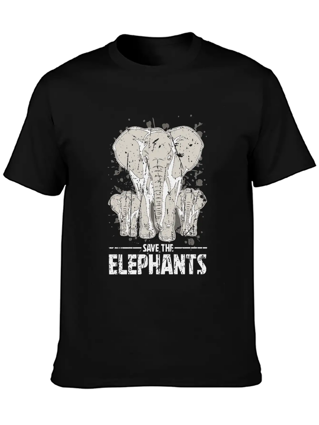 Save The Elephants - Elephant Casual Graphic T-Shirt – Simple And Comfortable Daily Wear