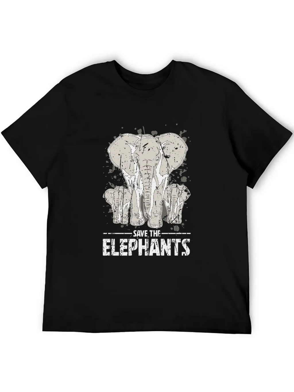 Save The Elephants - Elephant Casual Graphic T-Shirt – Simple And Comfortable Daily Wear