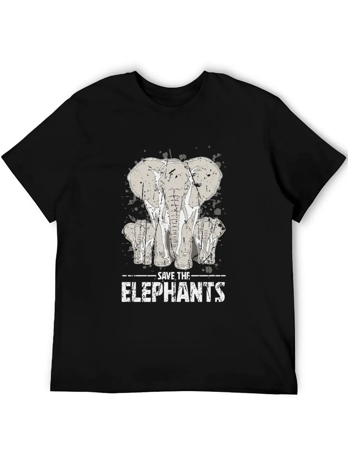 Save The Elephants - Elephant Casual Graphic T-Shirt – Simple And Comfortable Daily Wear