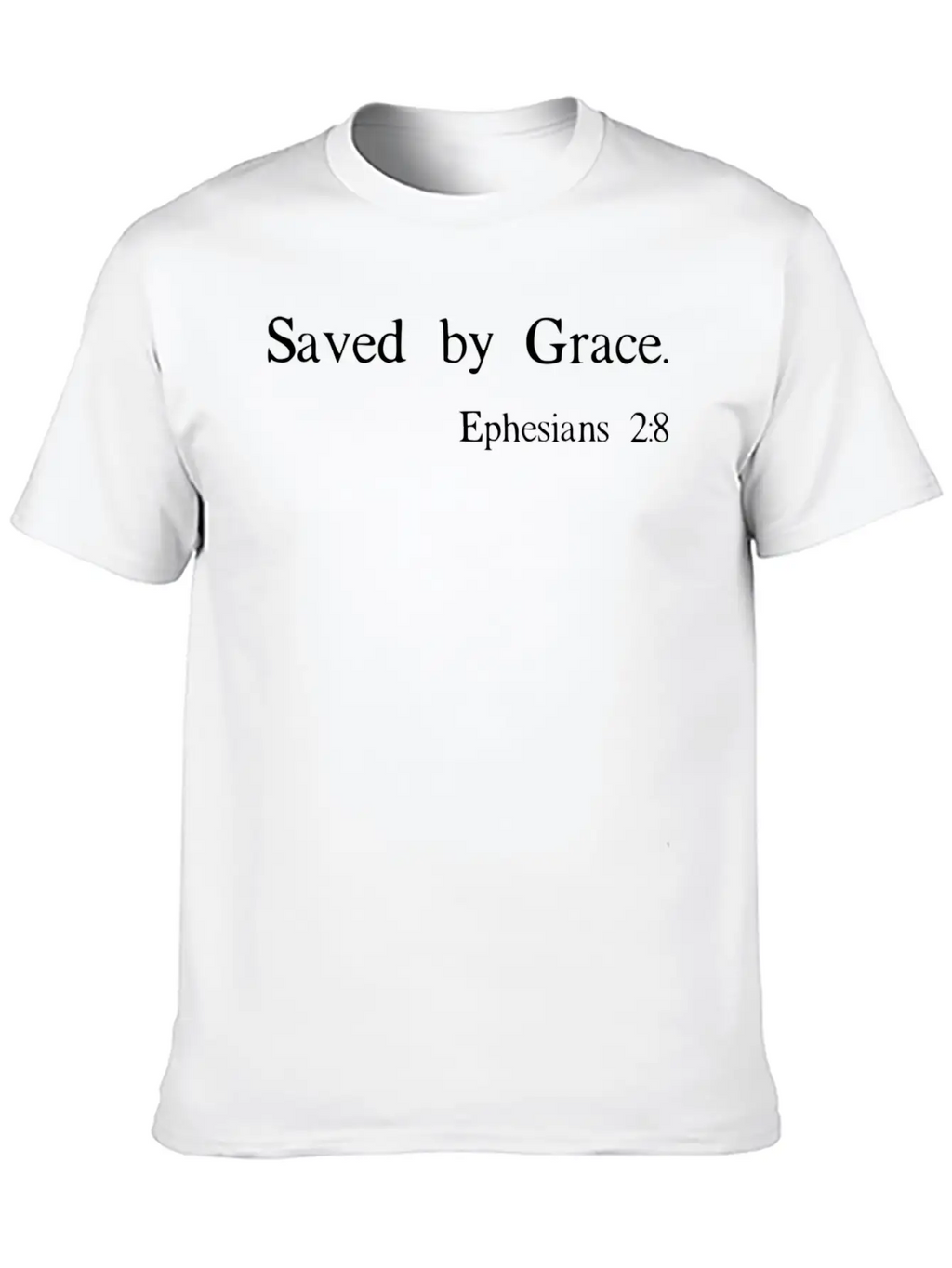 Saved By Grace Ephesians Scripture Christian Unisex Casual T-Shirt – Clean Design For Daily Comfort