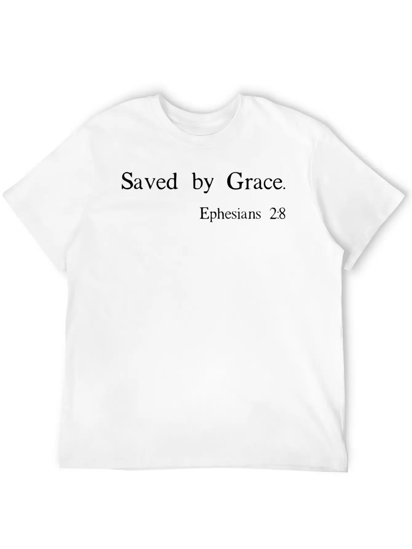 Saved By Grace Ephesians Scripture Christian Unisex Casual T-Shirt – Clean Design For Daily Comfort