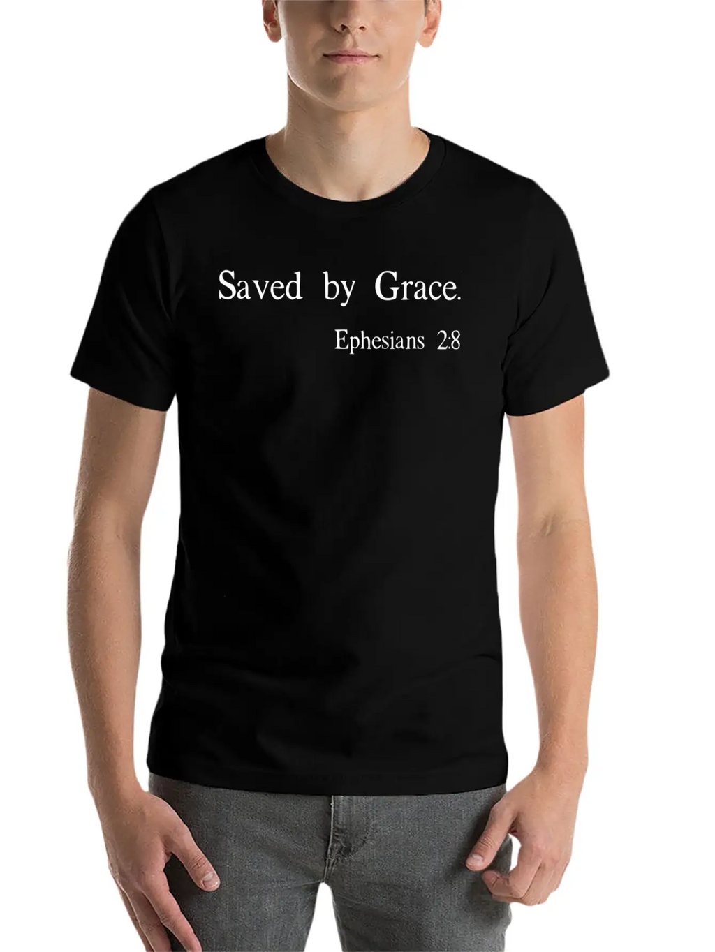 Saved By Grace Ephesians Scripture Christian Unisex Casual T-Shirt – Clean Design For Daily Comfort
