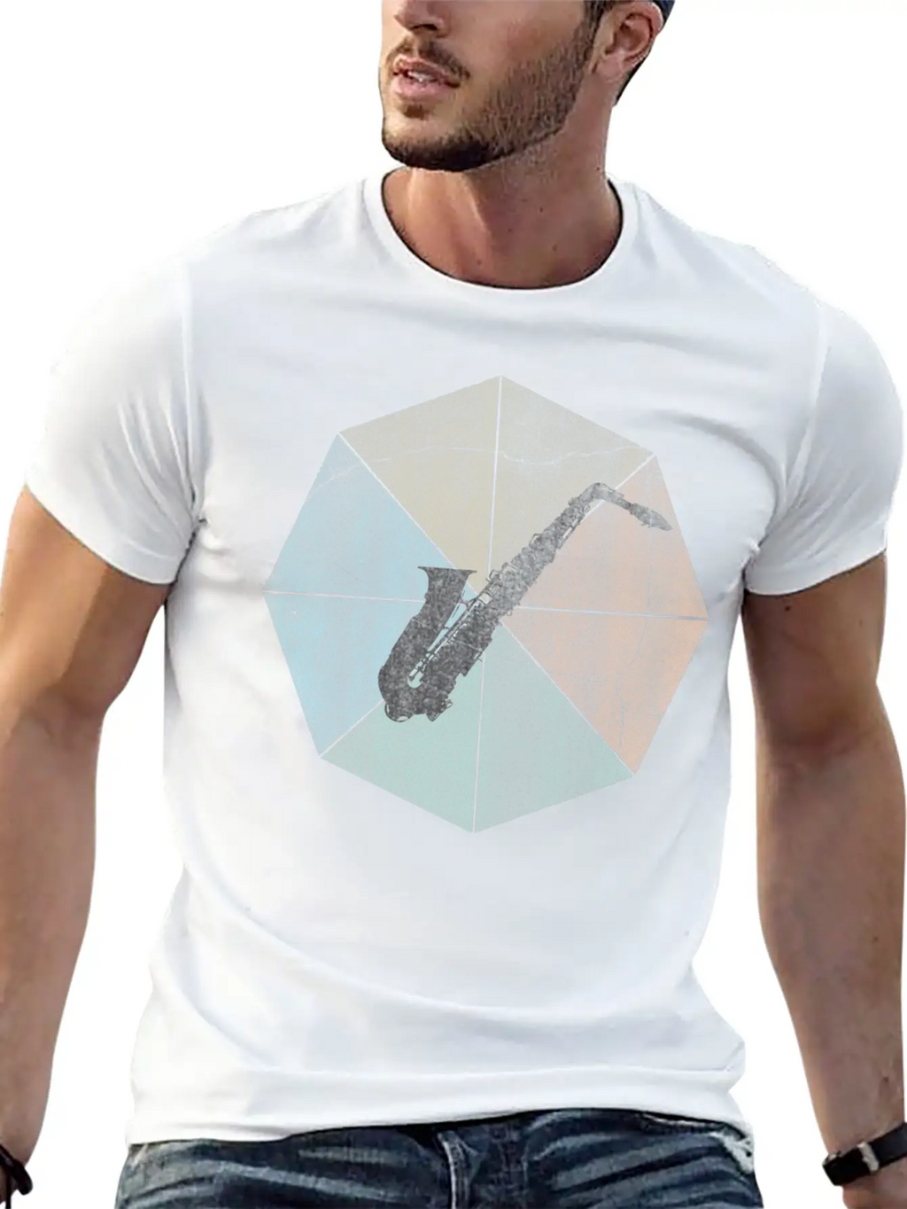 Saxophone Breathable Soft Cotton T-Shirt – Timeless Casual Look