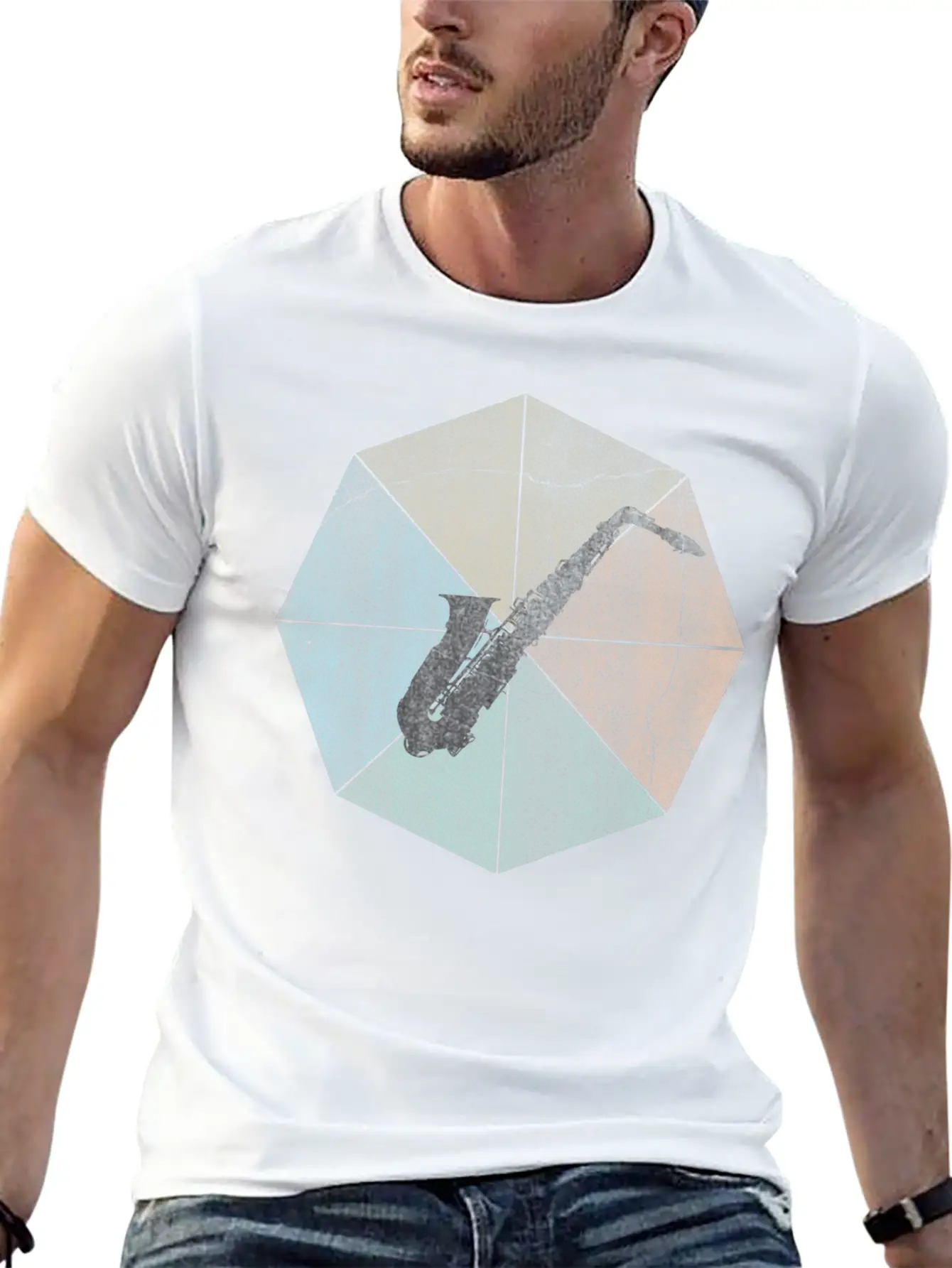 Saxophone Breathable Soft Cotton T-Shirt – Timeless Casual Look