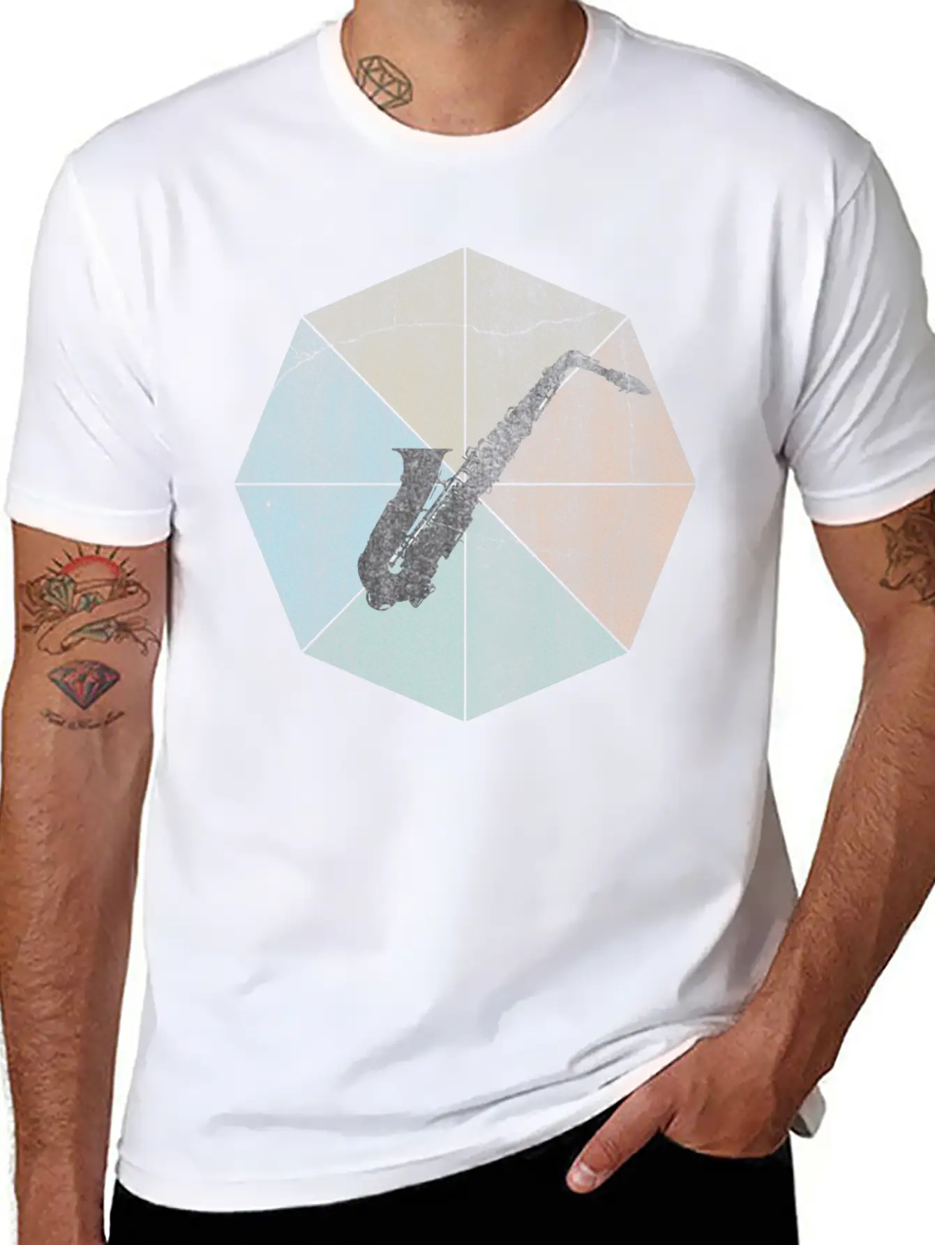 Saxophone Breathable Soft Cotton T-Shirt – Timeless Casual Look