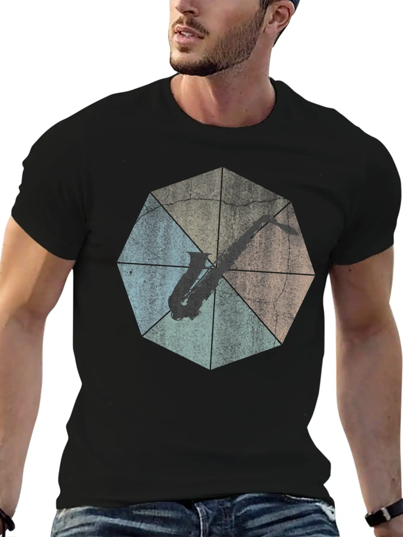 Saxophone Breathable Soft Cotton T-Shirt – Timeless Casual Look