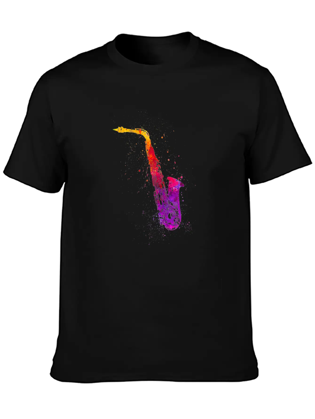 Saxophone Colorful Icon Essential Cotton Tee For Daily Outfits – Unisex Style