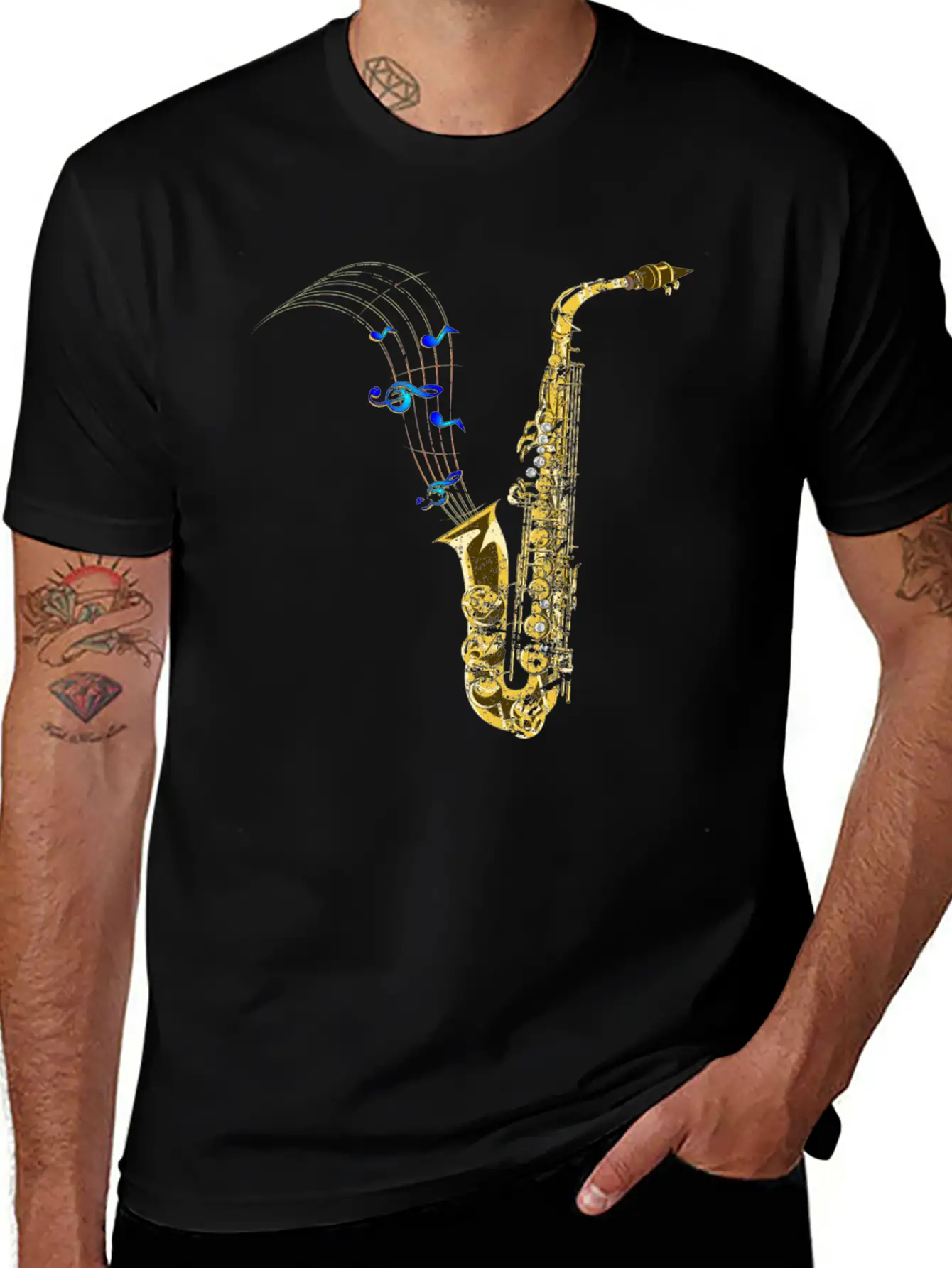 Saxophone Music Unisex Casual T-Shirt – Clean Design For Daily Comfort