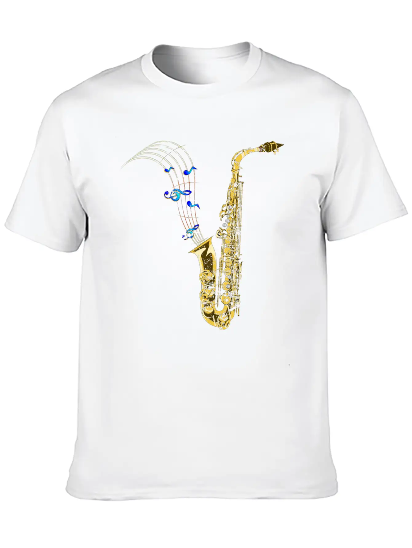 Saxophone Music Unisex Casual T-Shirt – Clean Design For Daily Comfort