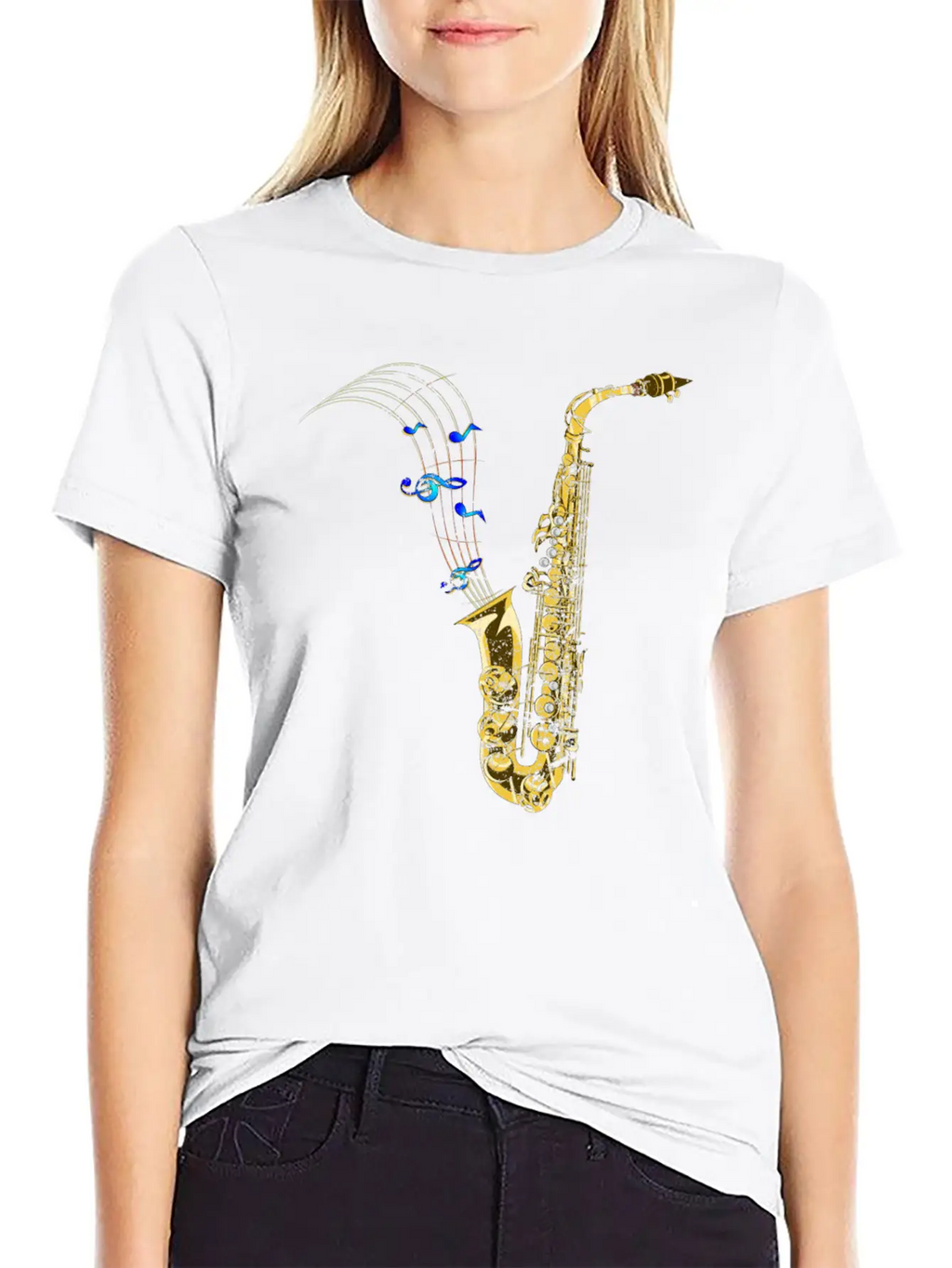 Saxophone Music Unisex Casual T-Shirt – Clean Design For Daily Comfort