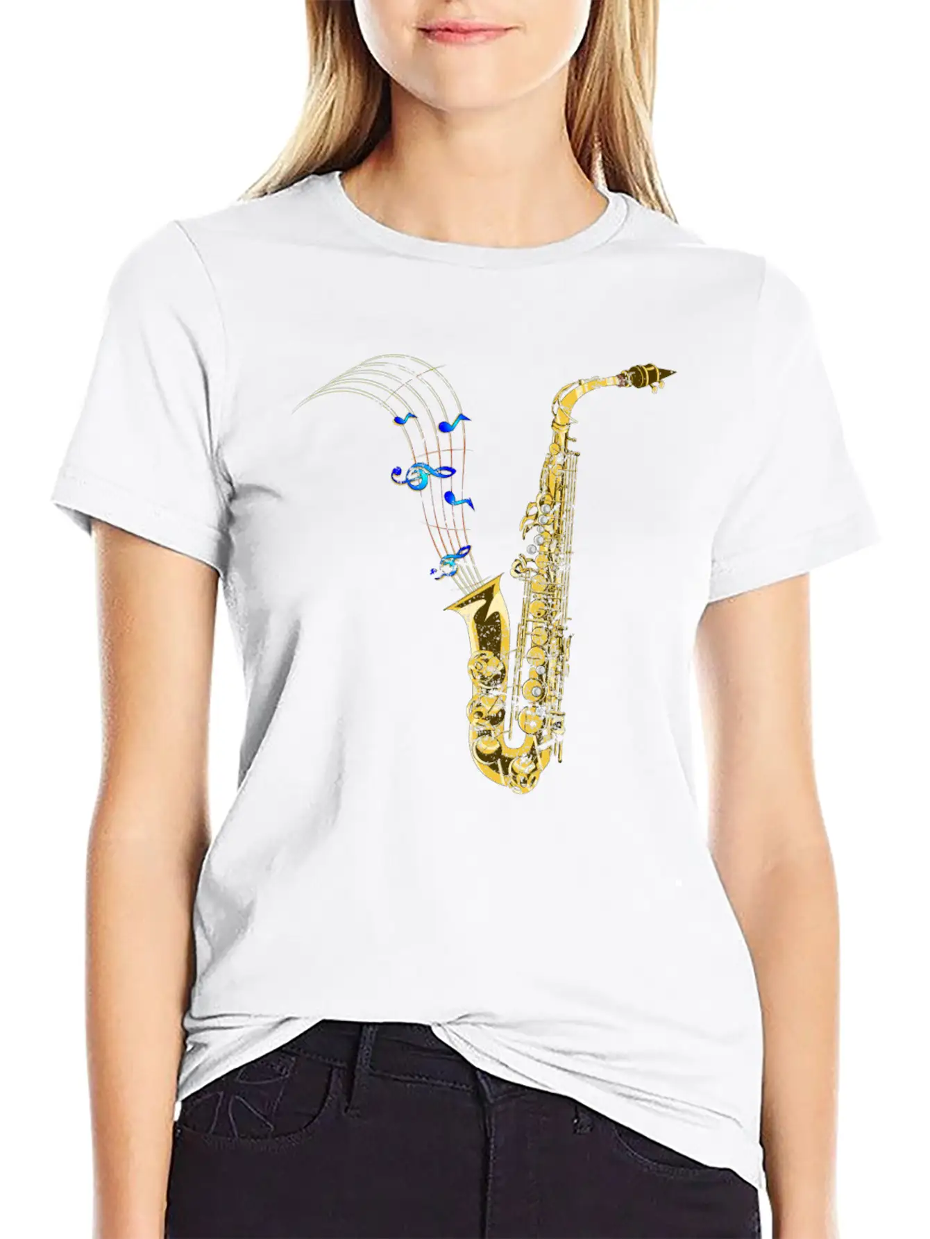 Saxophone Music Unisex Casual T-Shirt – Clean Design For Daily Comfort