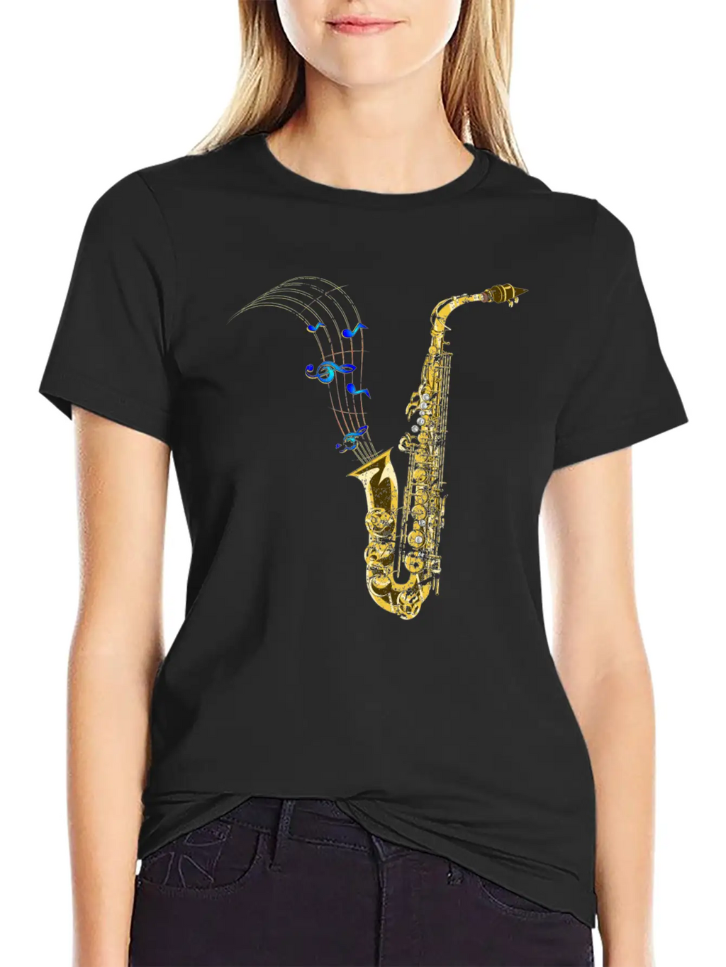 Saxophone Music Unisex Casual T-Shirt – Clean Design For Daily Comfort