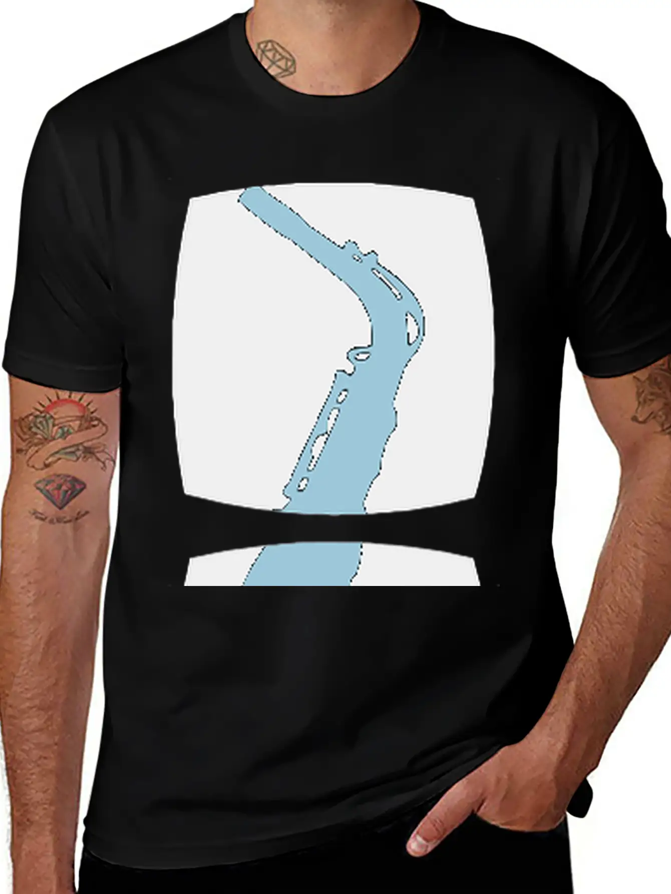 Saxophone Musician Motif Unisex Casual T-Shirt – Clean Design For Daily Comfort