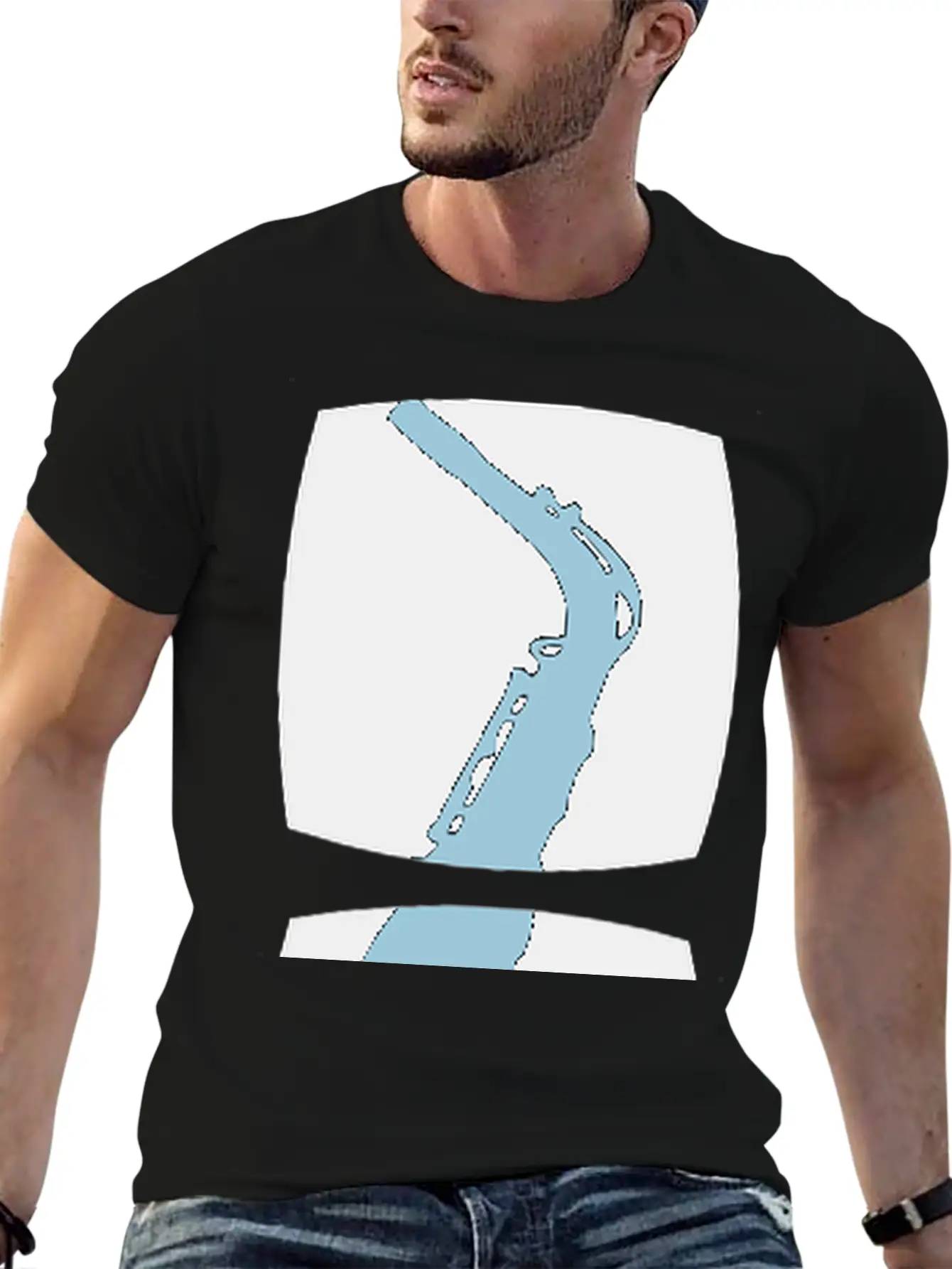 Saxophone Musician Motif Unisex Casual T-Shirt – Clean Design For Daily Comfort