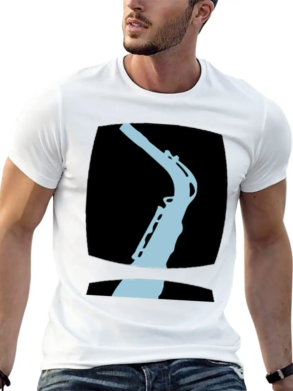 Saxophone Musician Motif Unisex Casual T-Shirt – Clean Design For Daily Comfort