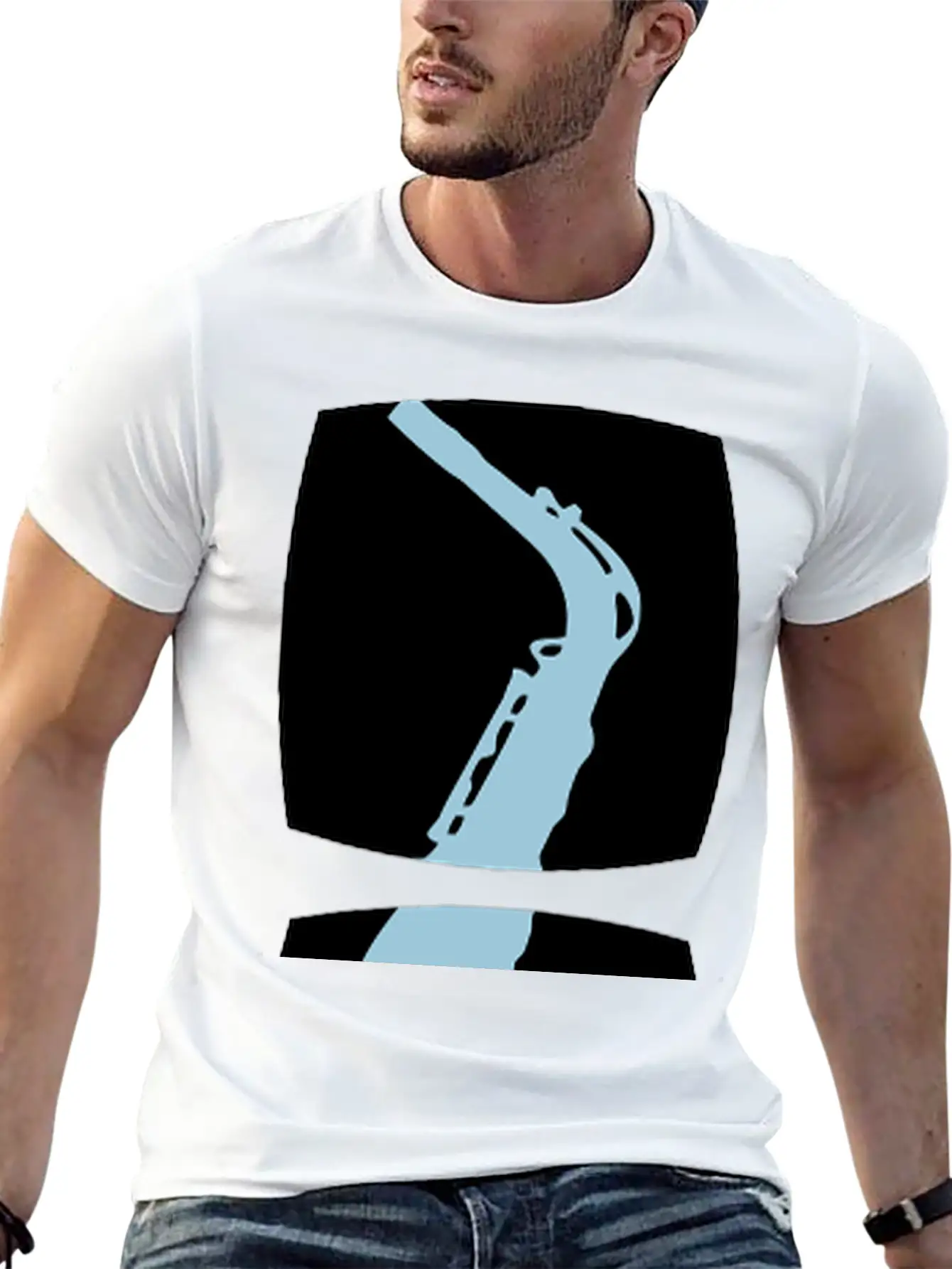 Saxophone Musician Motif Unisex Casual T-Shirt – Clean Design For Daily Comfort