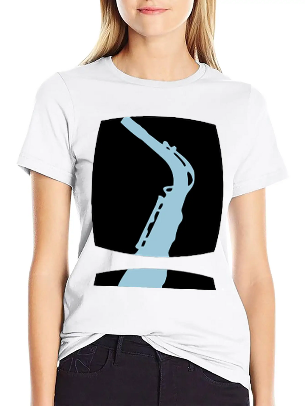 Saxophone Musician Motif Unisex Casual T-Shirt – Clean Design For Daily Comfort