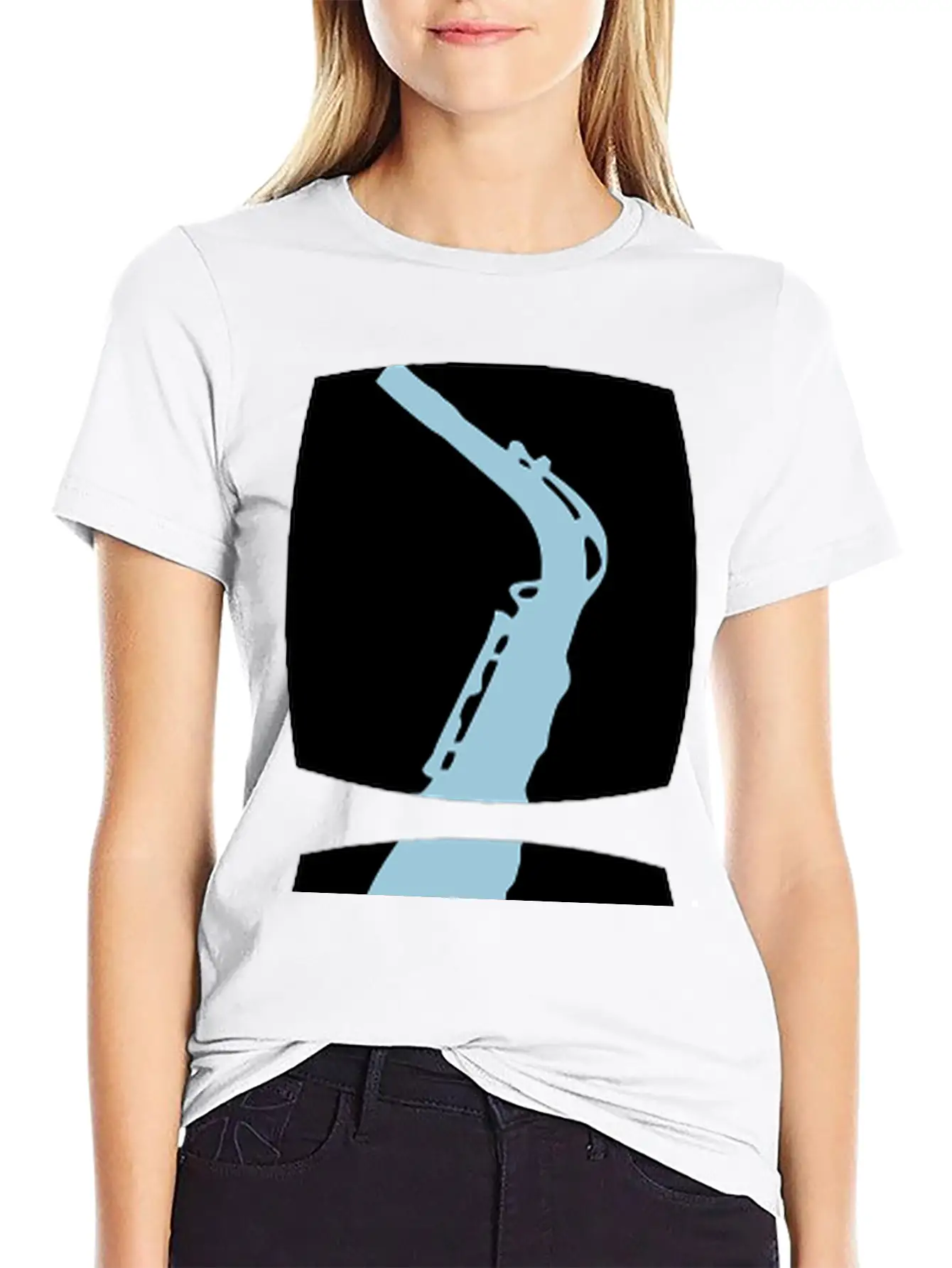 Saxophone Musician Motif Unisex Casual T-Shirt – Clean Design For Daily Comfort