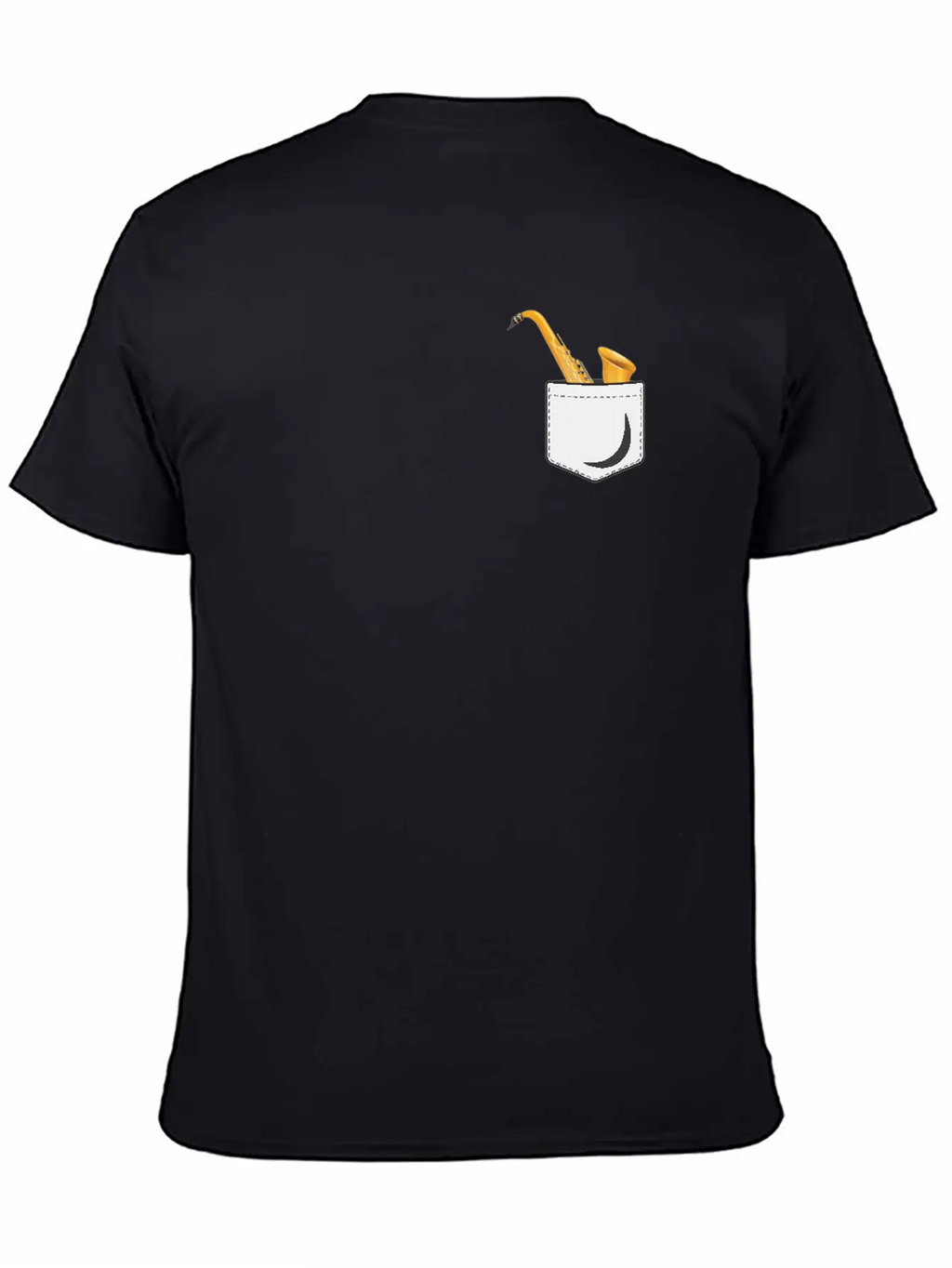 Saxophone Pocket Stylish Everyday T-Shirt – Unisex Basic Cotton Tee