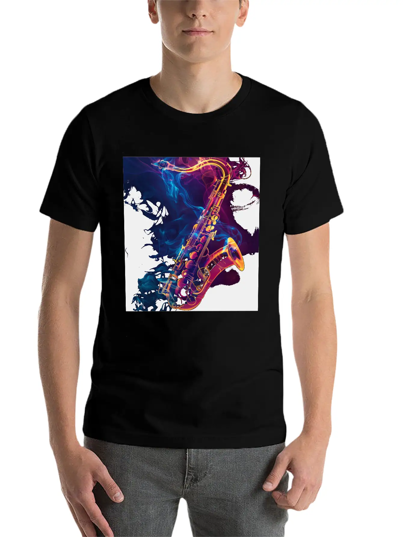 Saxophone Unisex Casual T-Shirt – Clean Design For Daily Comfort