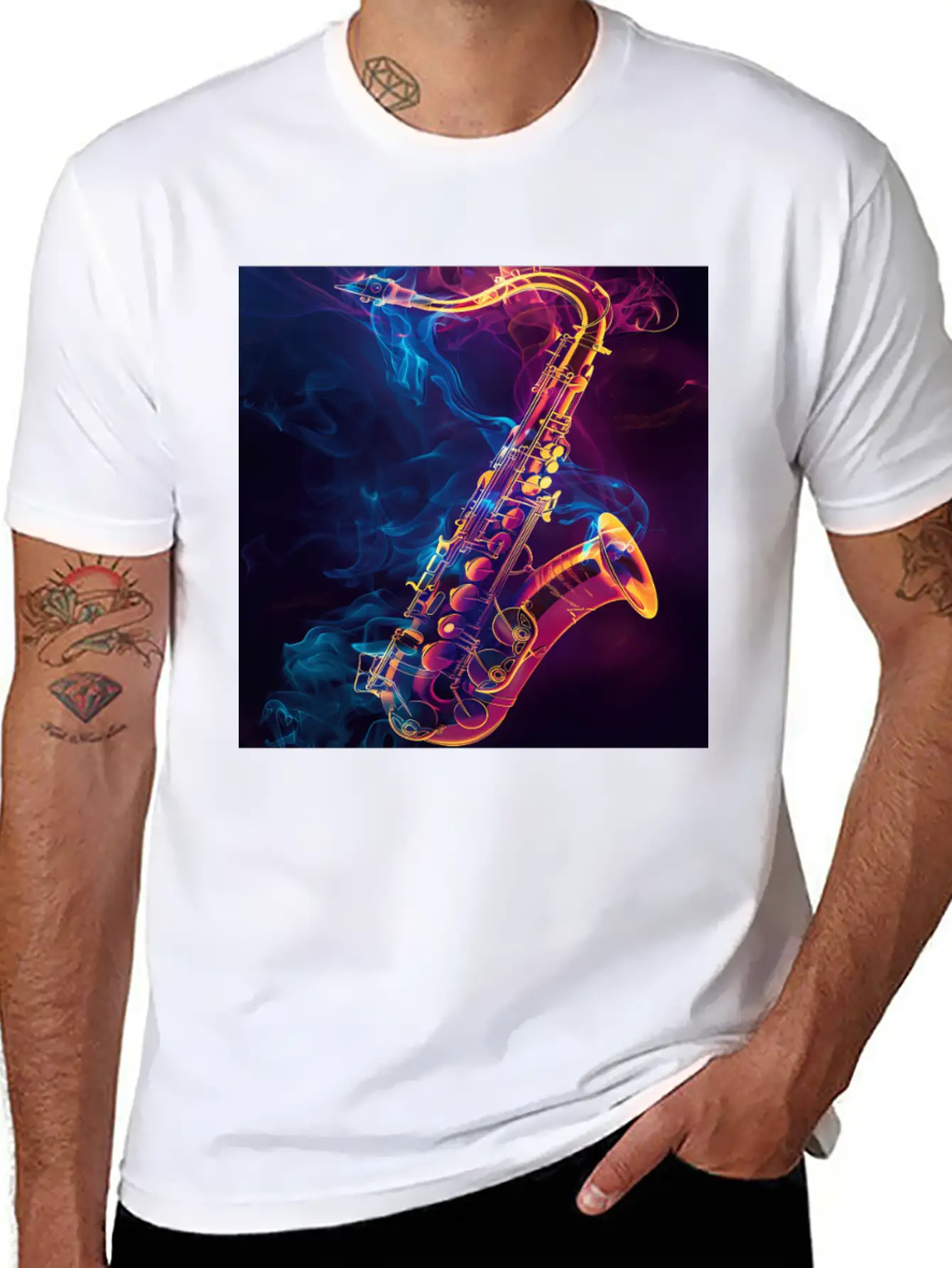 Saxophone Unisex Casual T-Shirt – Clean Design For Daily Comfort