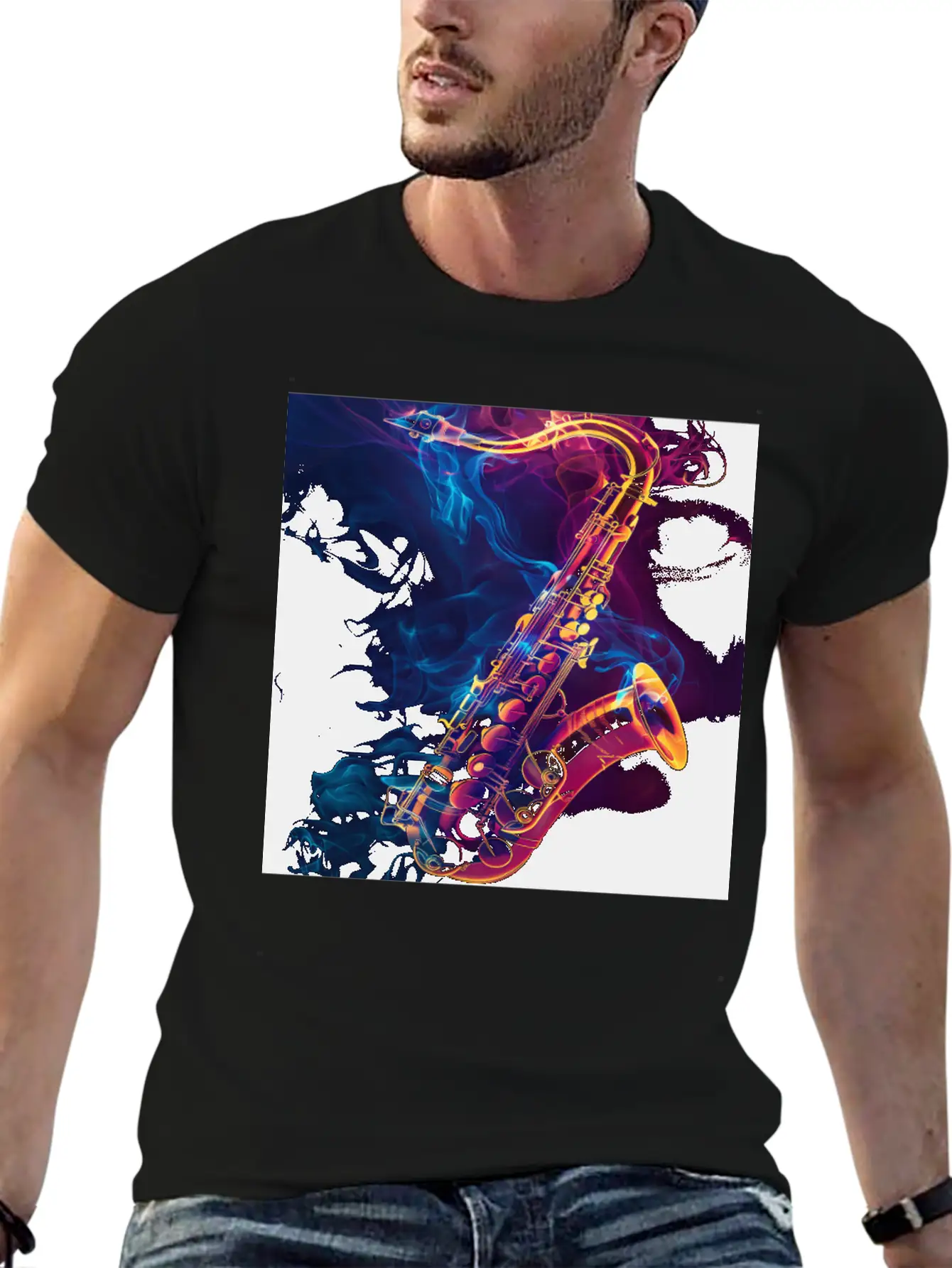Saxophone Unisex Casual T-Shirt – Clean Design For Daily Comfort