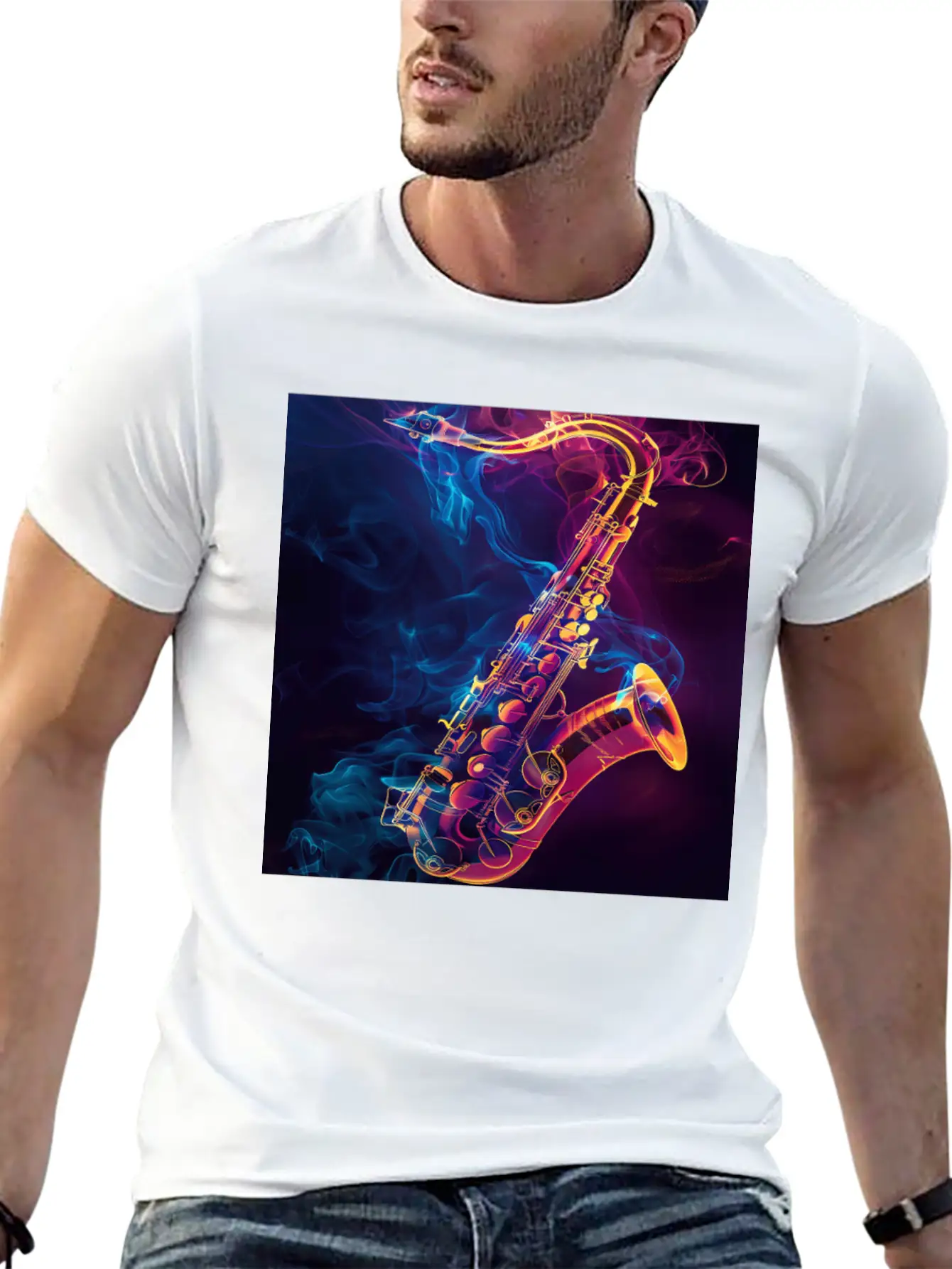 Saxophone Unisex Casual T-Shirt – Clean Design For Daily Comfort