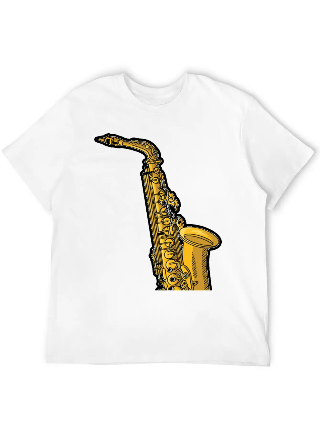 Saxophone - Wind Instrument Casual Graphic T-Shirt – Simple And Comfortable Daily Wear