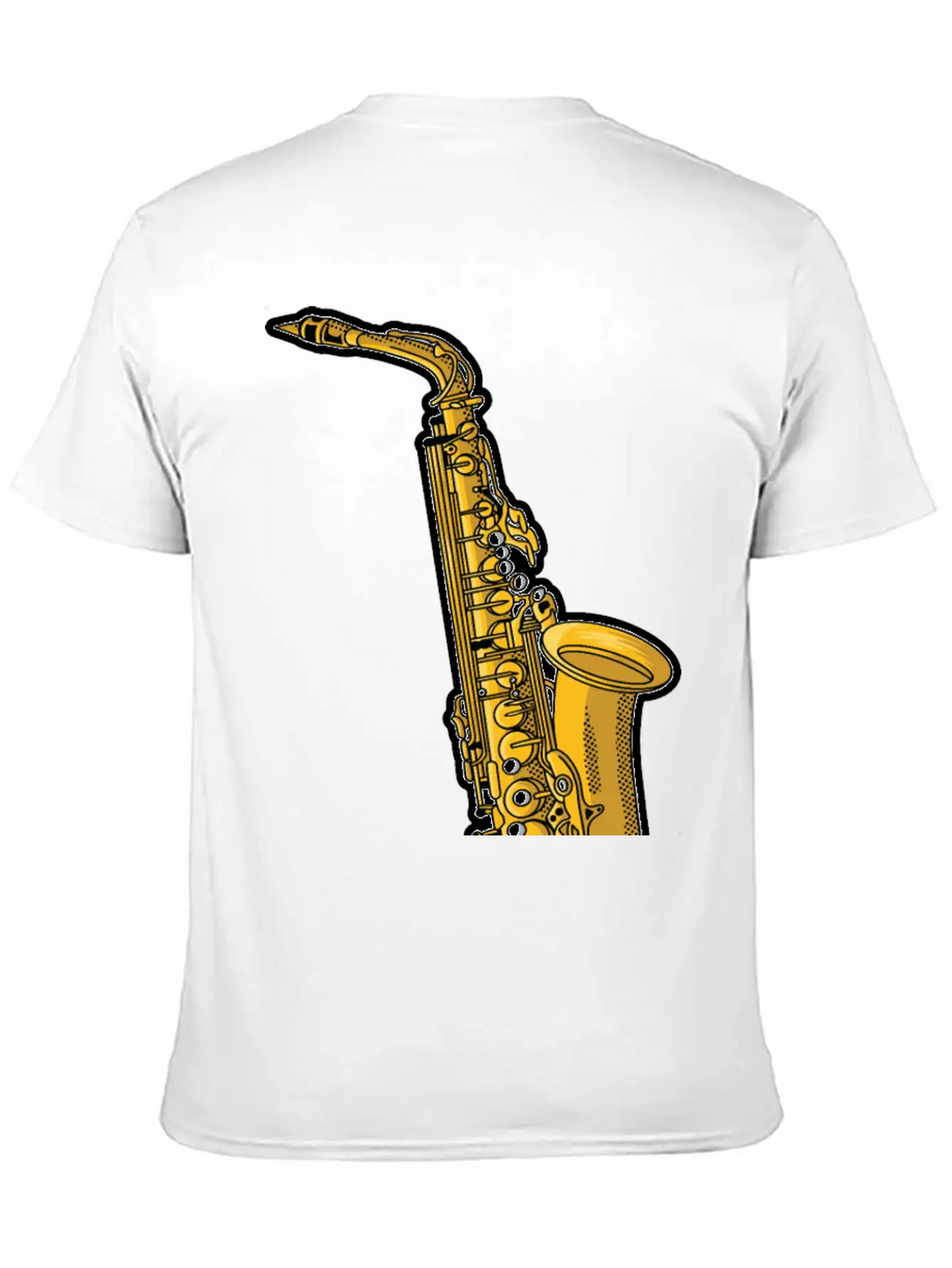 Saxophone - Wind Instrument Casual Graphic T-Shirt – Simple And Comfortable Daily Wear