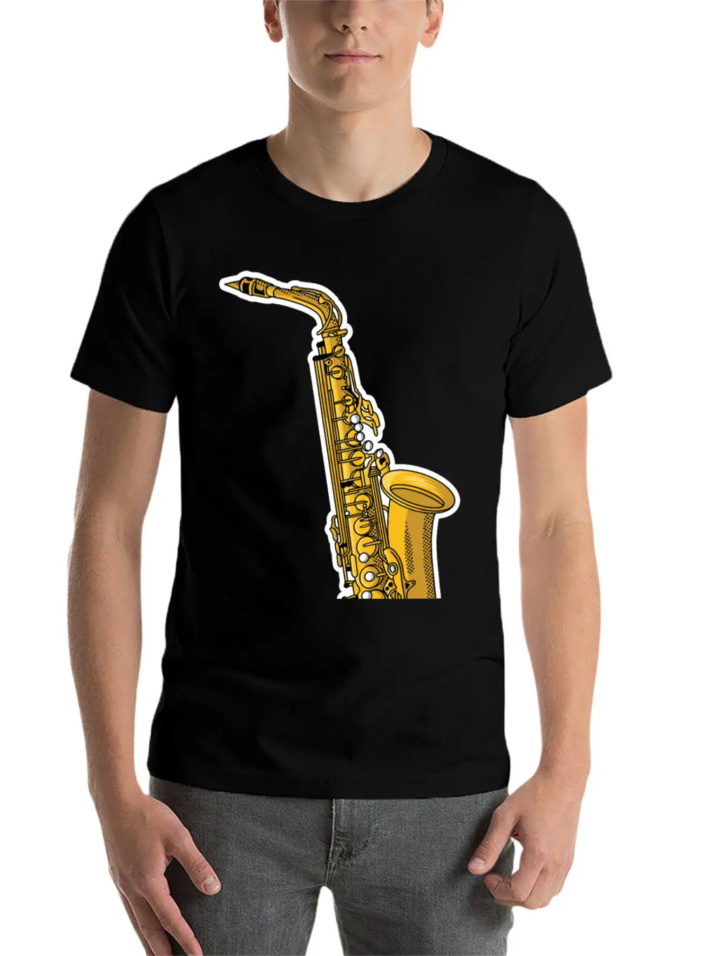 Saxophone - Wind Instrument Casual Graphic T-Shirt – Simple And Comfortable Daily Wear