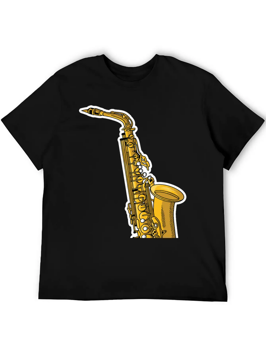 Saxophone - Wind Instrument Casual Graphic T-Shirt – Simple And Comfortable Daily Wear