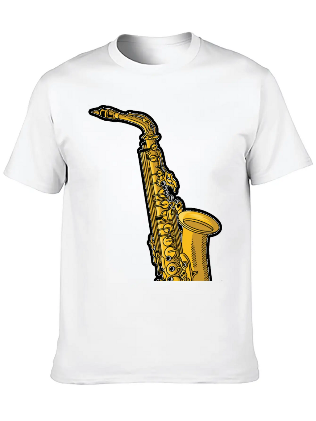 Saxophone - Wind Instrument Casual Graphic T-Shirt – Simple And Comfortable Daily Wear