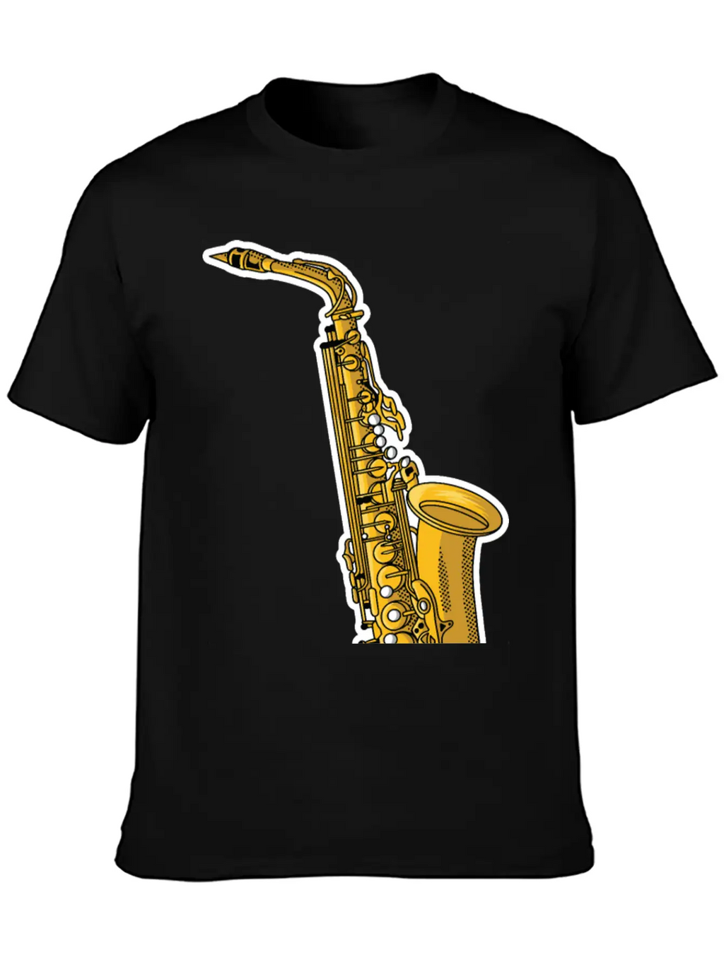 Saxophone - Wind Instrument Casual Graphic T-Shirt – Simple And Comfortable Daily Wear