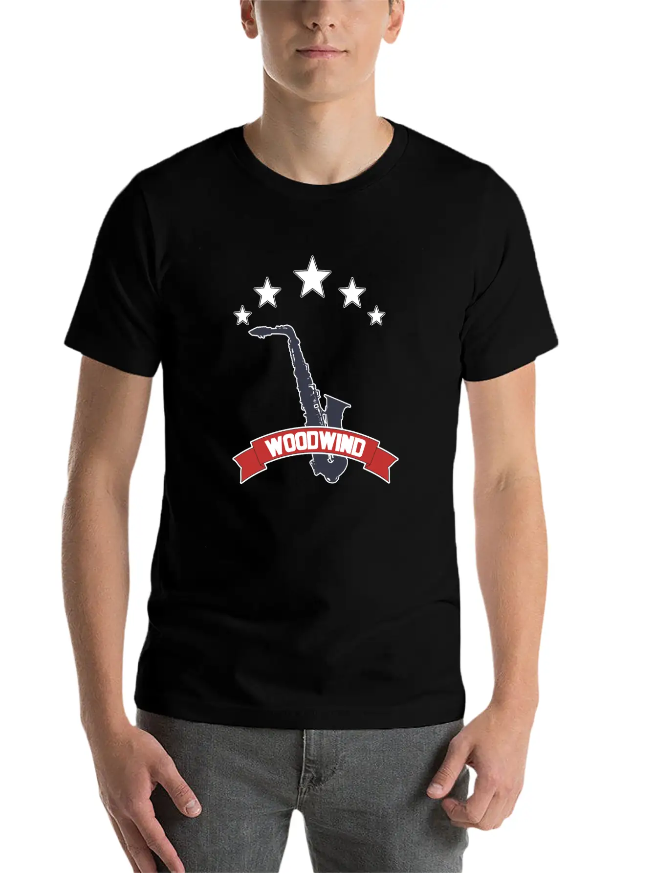 Saxophone Woodwind Classic Fit Graphic Tee For Daily Comfort – Unisex Cotton Shirt