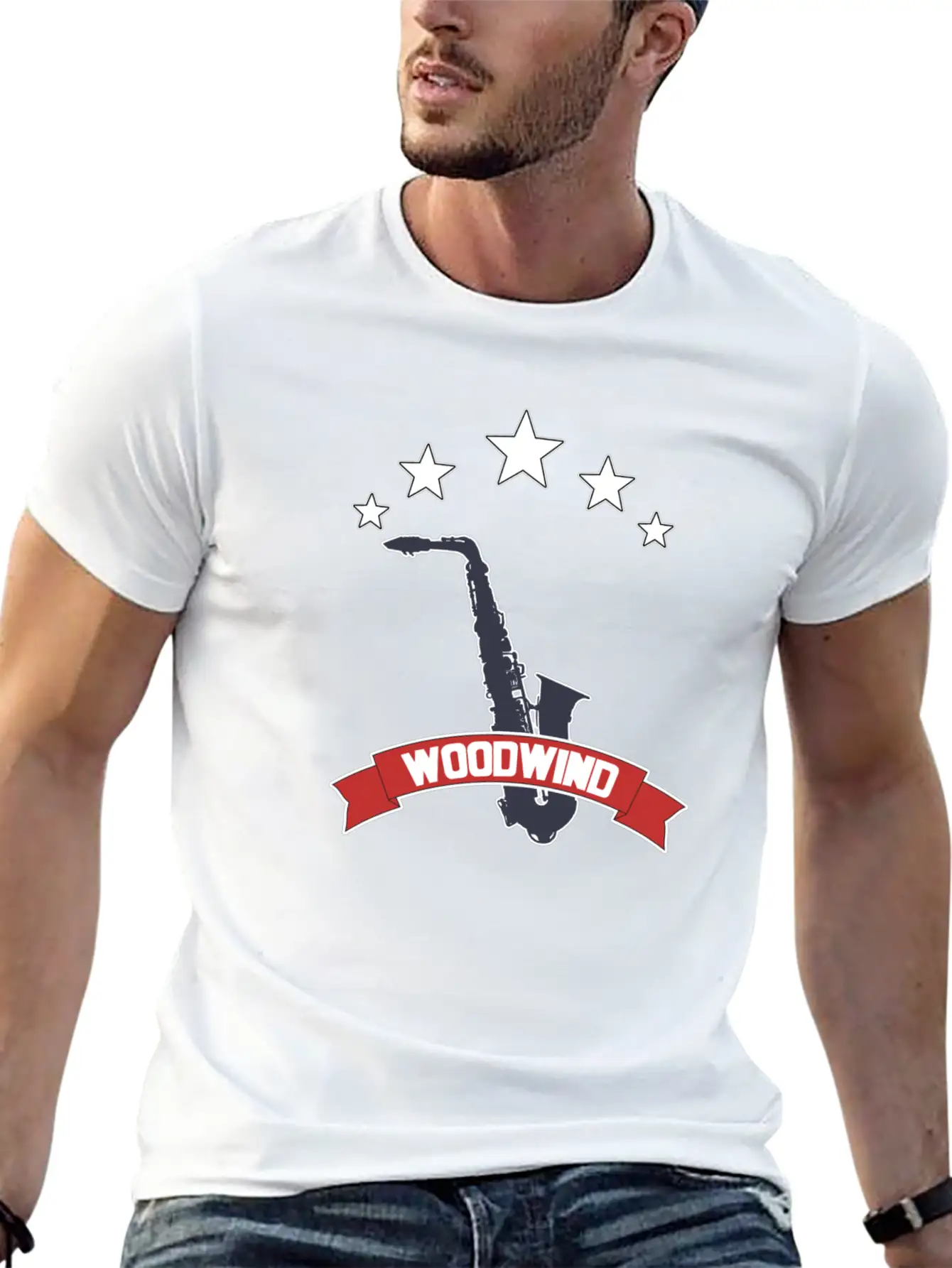 Saxophone Woodwind Classic Fit Graphic Tee For Daily Comfort – Unisex Cotton Shirt