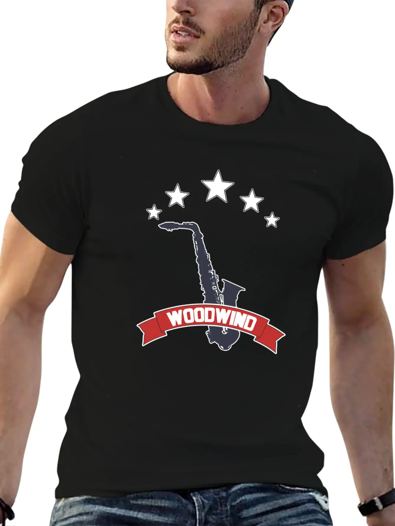 Saxophone Woodwind Classic Fit Graphic Tee For Daily Comfort – Unisex Cotton Shirt