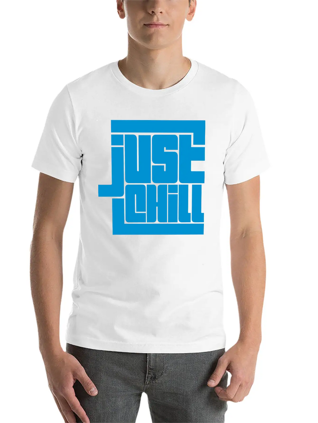Saying Just Chill Logo Stylish Everyday T-Shirt – Unisex Basic Cotton Tee