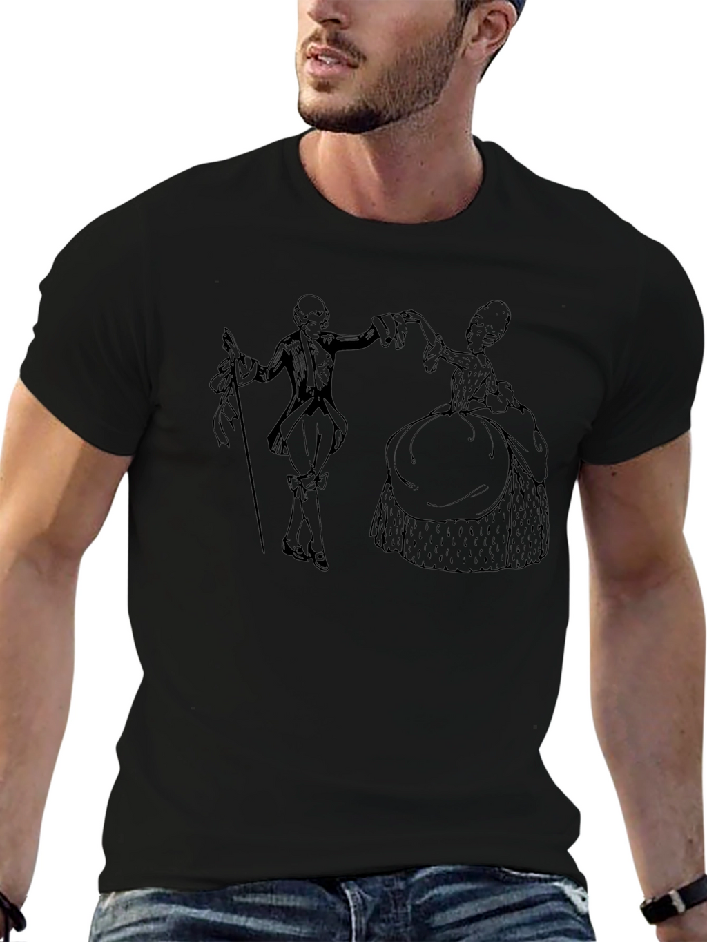 Historical Dance T-Shirt - Elegant Retro Style
