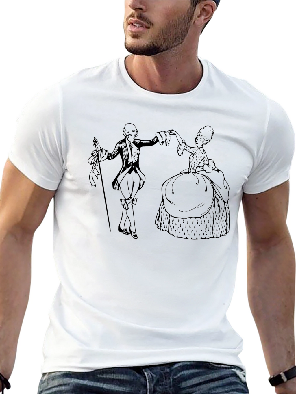 Historical Dance T-Shirt - Elegant Retro Style
