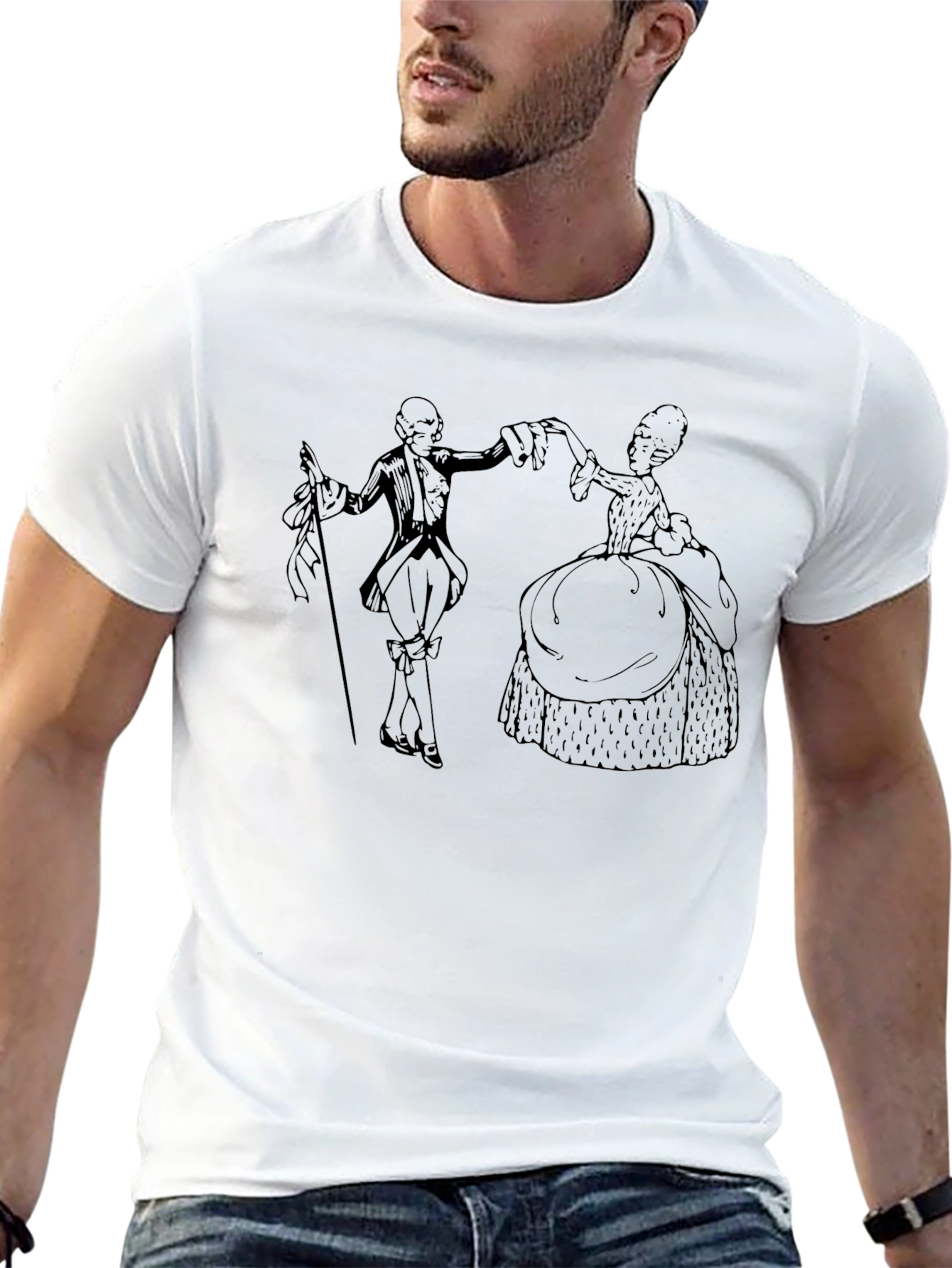 Historical Dance T-Shirt - Elegant Retro Style