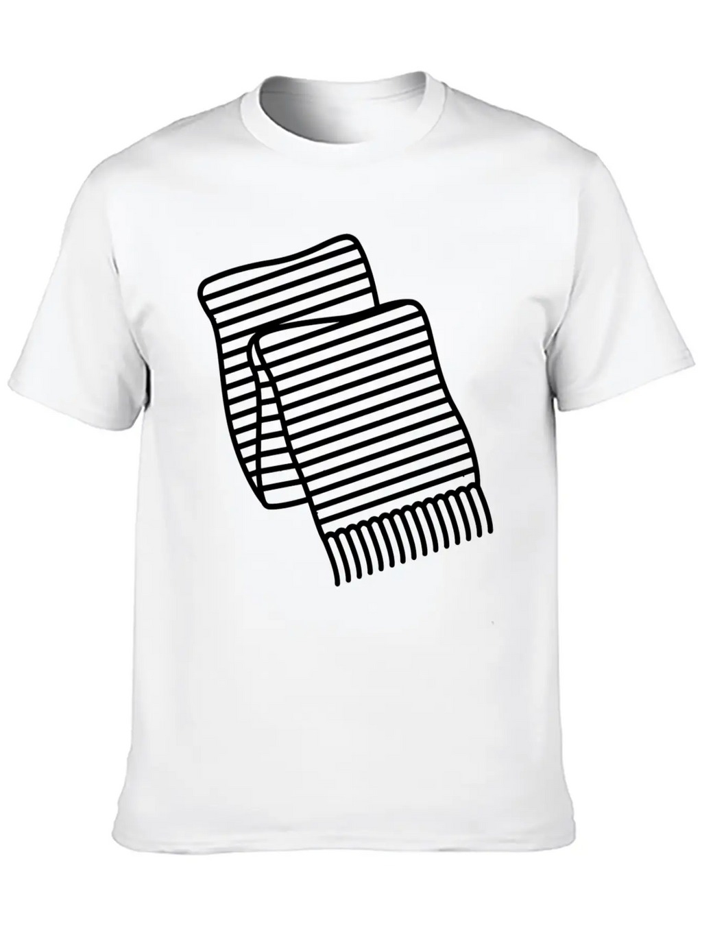 Scarf Cloth Accessory Cold Winter Icon Breathable Soft Cotton T-Shirt – Timeless Casual Look