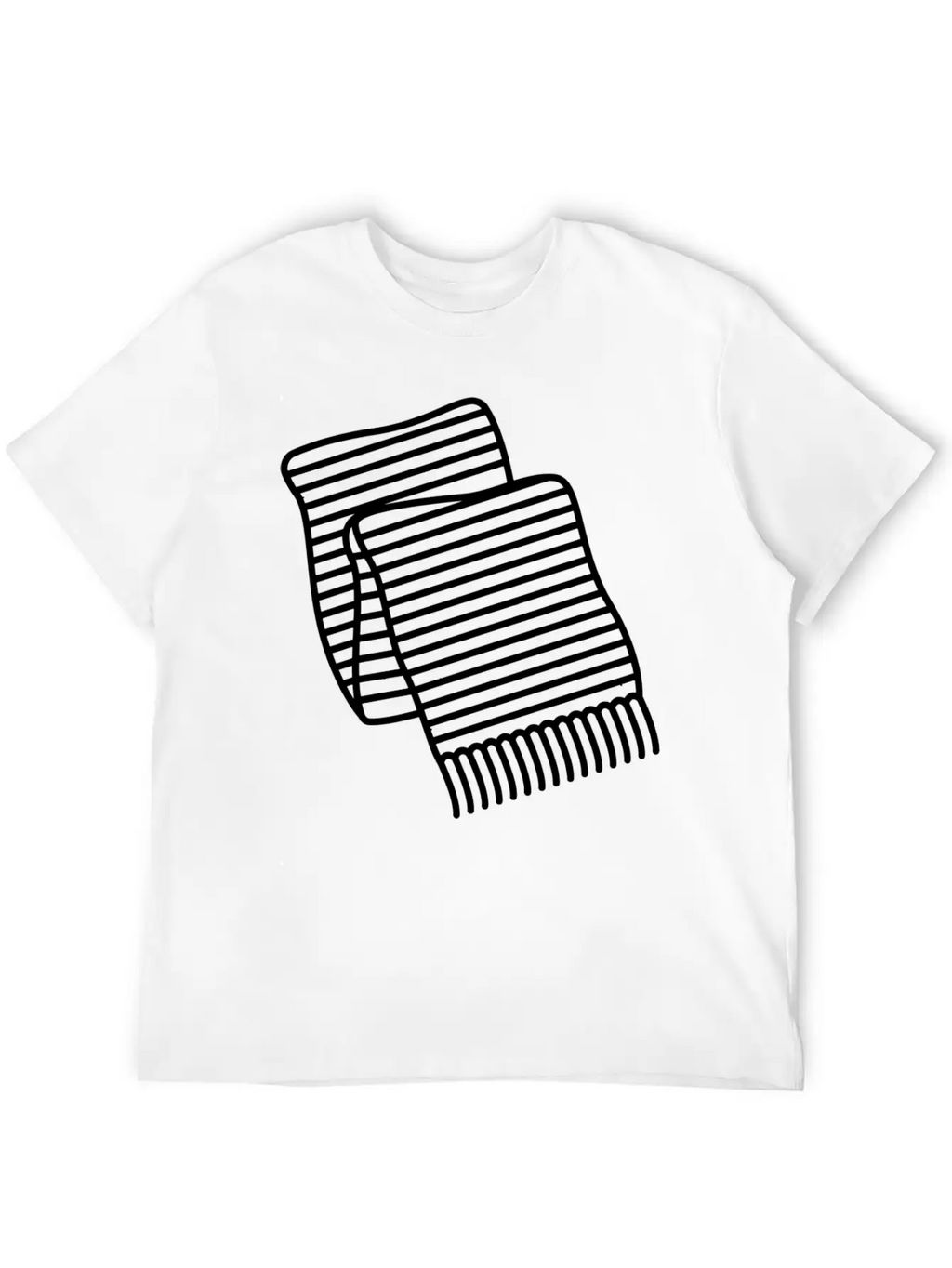 Scarf Cloth Accessory Cold Winter Icon Breathable Soft Cotton T-Shirt – Timeless Casual Look