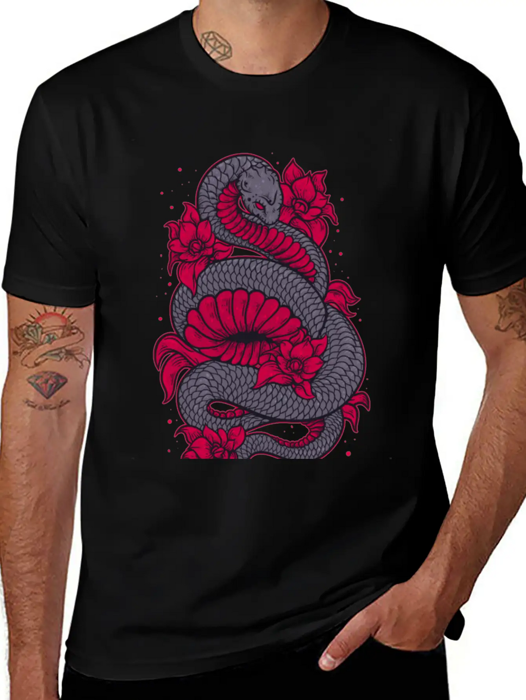 Scary Snake Unisex Casual T-Shirt – Clean Design For Daily Comfort