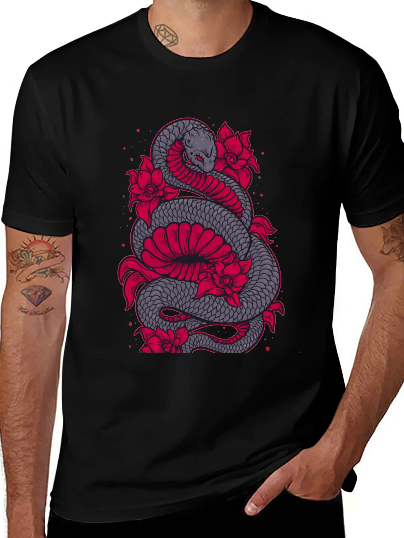 Scary Snake Unisex Casual T-Shirt – Clean Design For Daily Comfort