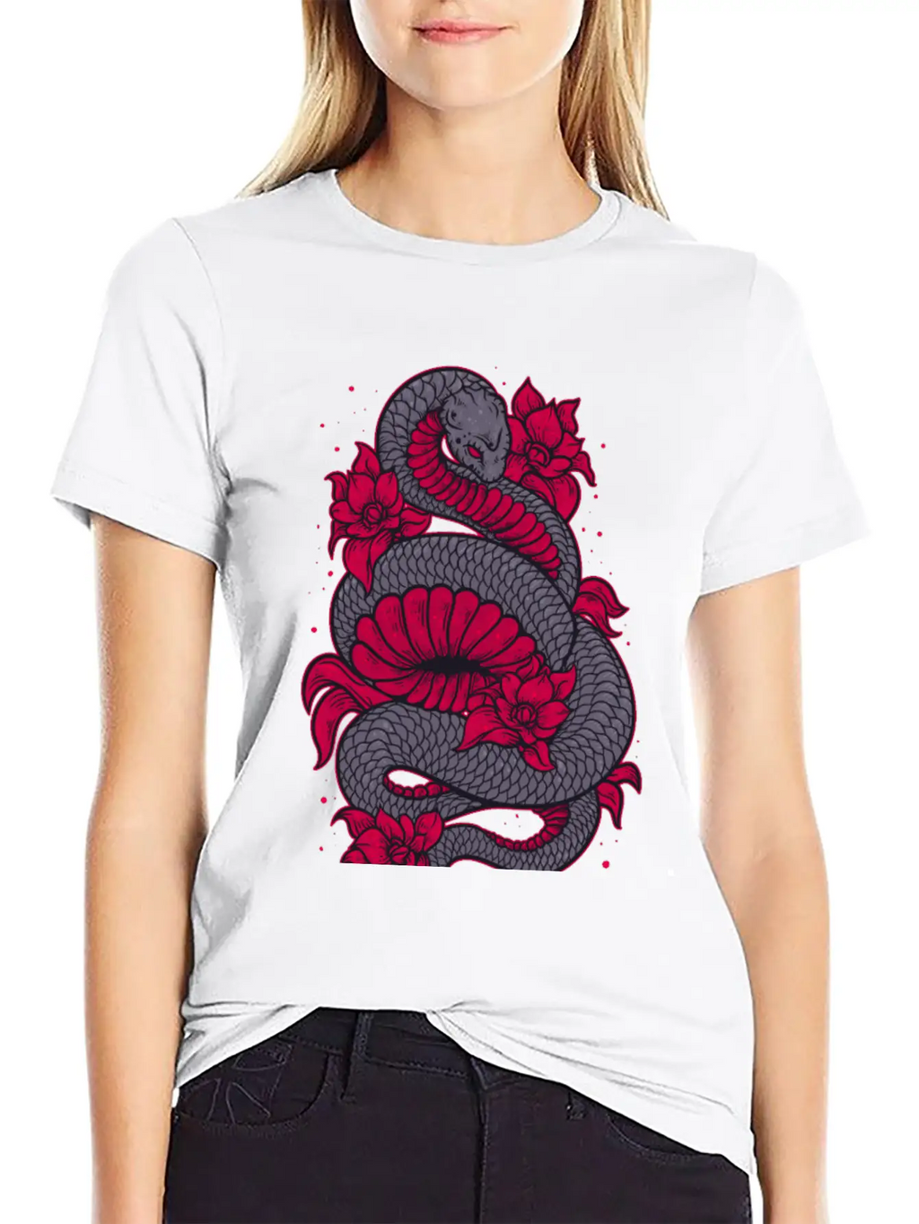 Scary Snake Unisex Casual T-Shirt – Clean Design For Daily Comfort