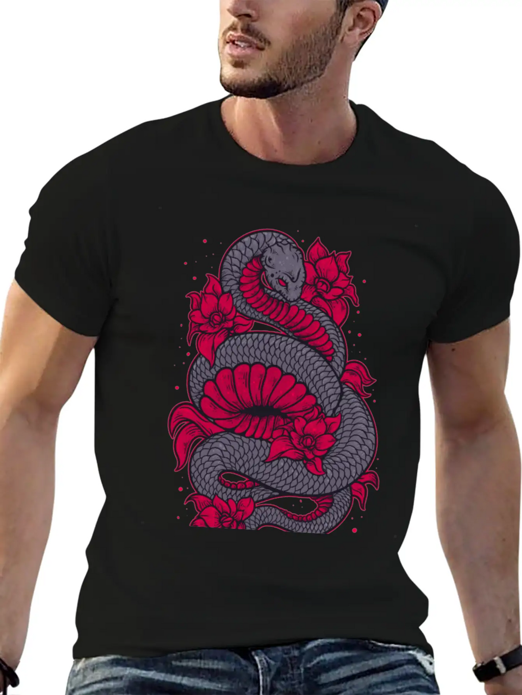 Scary Snake Unisex Casual T-Shirt – Clean Design For Daily Comfort