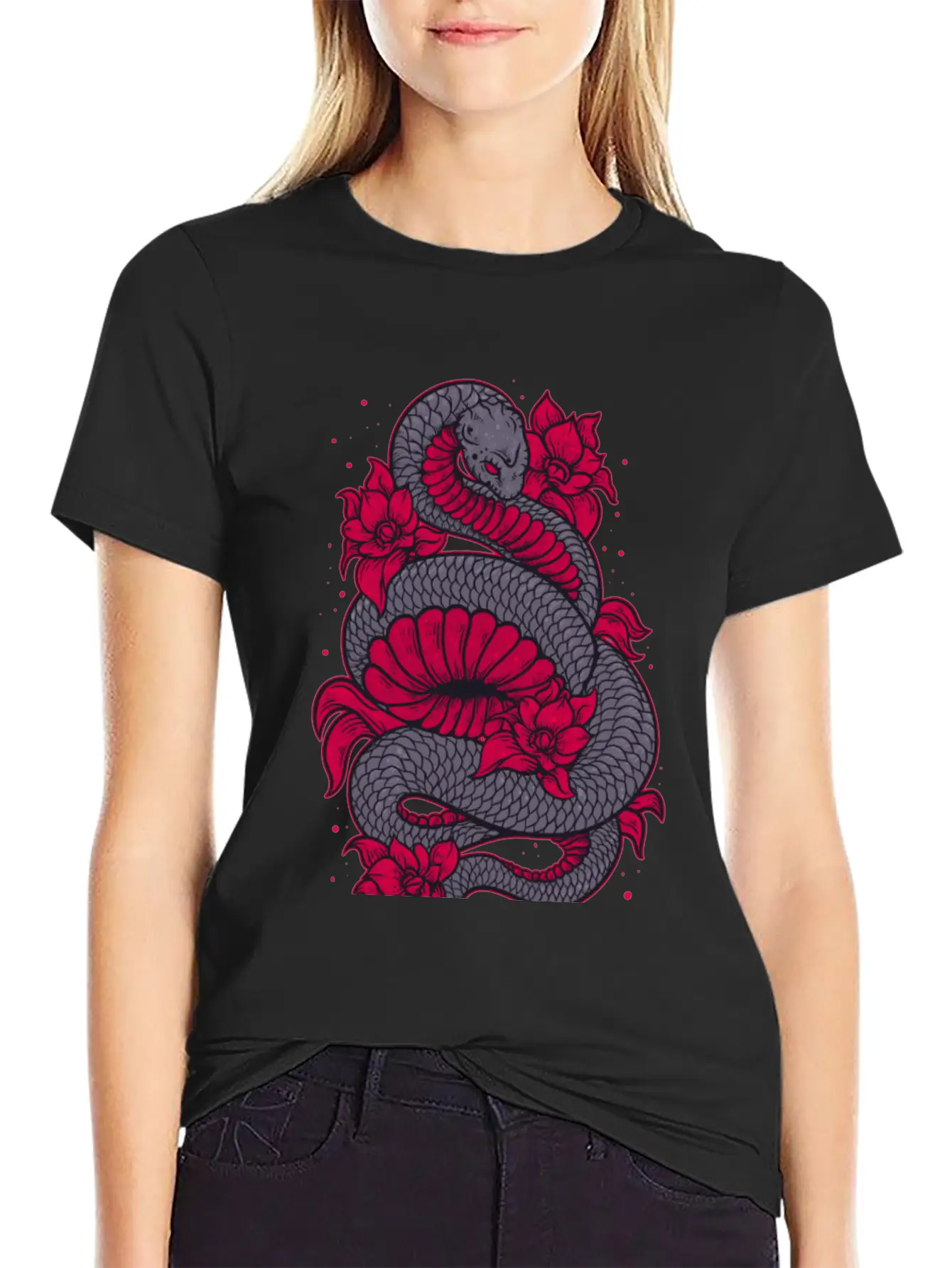 Scary Snake Unisex Casual T-Shirt – Clean Design For Daily Comfort