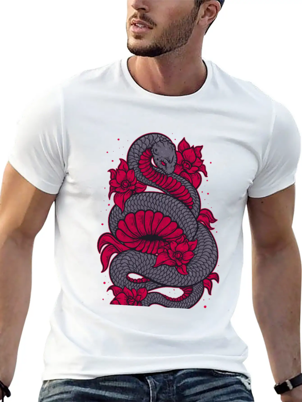 Scary Snake Unisex Casual T-Shirt – Clean Design For Daily Comfort