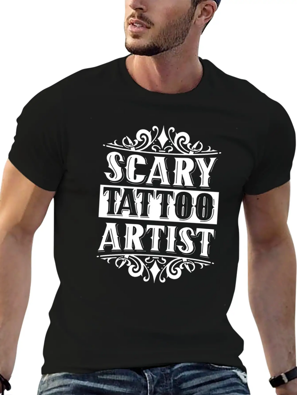 Scary Tattoo Artist Art Ink Job Breathable Soft Cotton T-Shirt – Timeless Casual Look